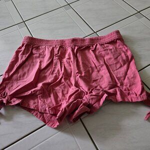 Madewell Pull On Side Tie Shorts Rose Bloom L